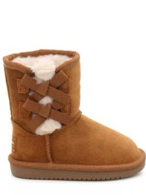 Koolaburra By UGG Victoria Short Boot - chestnut brown- Girls 3